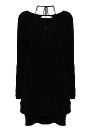 b+ab lace-up knitted minidress - Nero