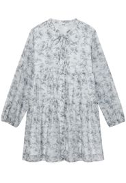 b+ab floral-print tiered dress - Bianco