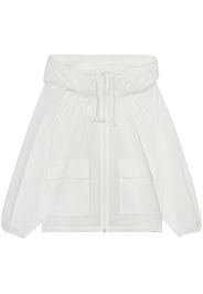 b+ab oversized gathered hooded jacket - Bianco