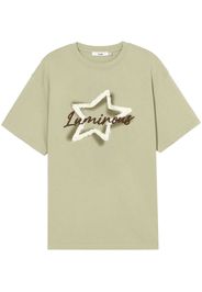 b+ab star-appliquéd cotton T-shirt - Verde