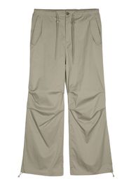 b+ab drawstring-fastening cotton-blend trousers - Verde