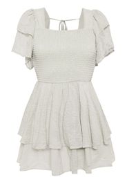 b+ab square-neck ruffled dress - Verde