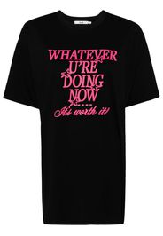 b+ab slogan-print cotton T-shirt - Nero
