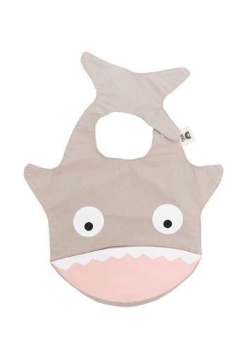 Baby Bites Shark-shape cotton bib - Toni neutri