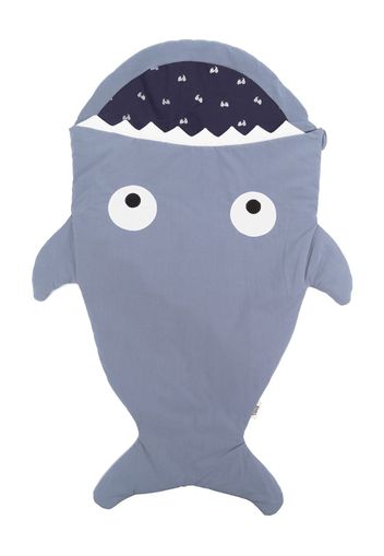 Baby Bites Shark cotton sleeping bag - Blu