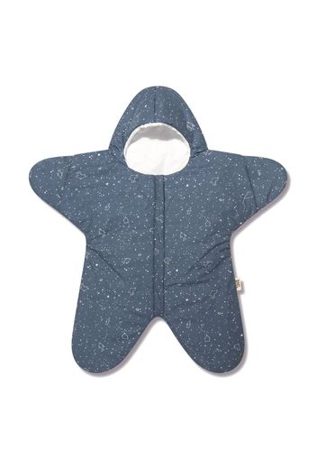 Baby Bites Star cotton sleeping bag - Blu