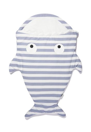 Baby Bites animal-shaped striped sleeping bag - Blu