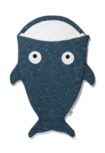 Baby Bites animal-shaped cotton sleeping bag - Blu