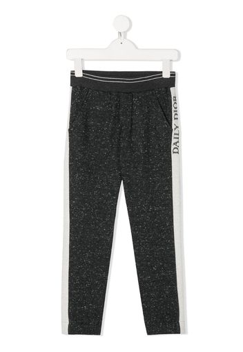 logo tape track pants