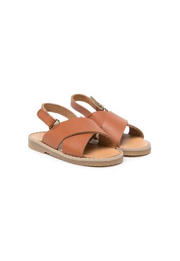 BabyWalker crossover strap sandals - Marrone