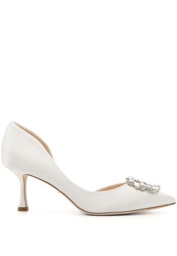 Badgley Mischka 60mm crystal-embellished pumps - Bianco