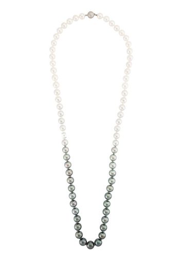 18kt white gold pearl string necklace