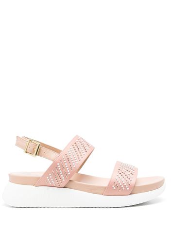 Baldinini crystal-embellished sling-back strap sandals - Rosa