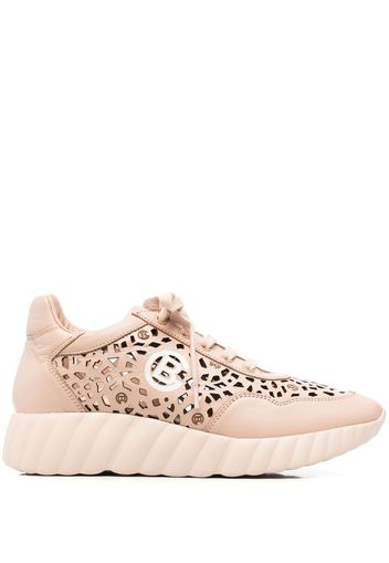 Baldinini laser-cut embellished low-top sneakers - Rosa