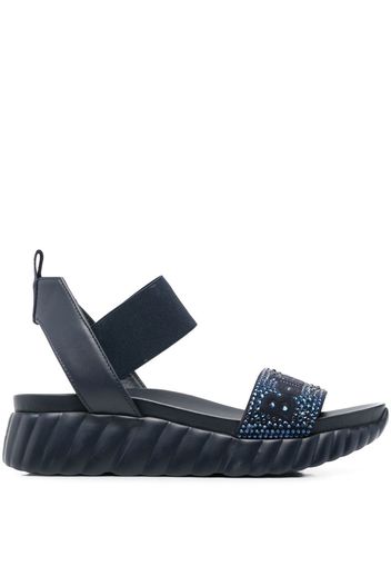 Baldinini logo crystal-embellished sandals - Blu
