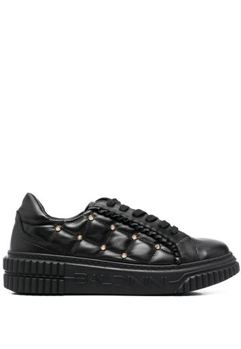 Baldinini quilted low-top sneakers - Nero