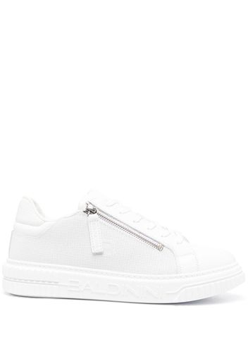 Baldinini embossed-logo lace-up sneakers - Bianco