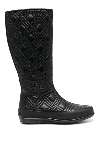 Baldinini diamond-pattern leather boots - Nero