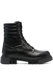 Baldinini leather combat boot - Nero