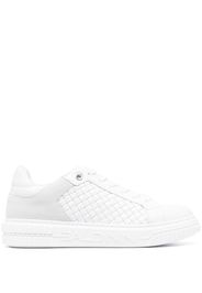 Baldinini embossed-logo leather sneakers - Bianco