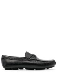 Baldinini round-toe leather loafers - Nero