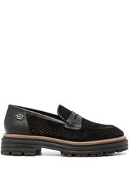 Baldinini bead-detail suede loafers - Nero