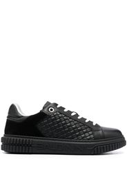 Baldinini embossed-logo leather sneakers - Nero