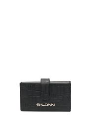 Baldinini monogram-pattern leather wallet - Nero