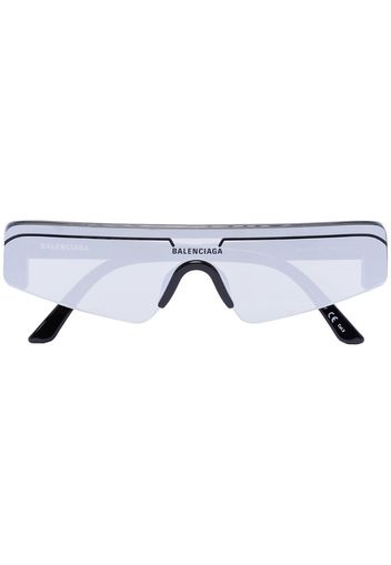 black thin visor sport sunglasses