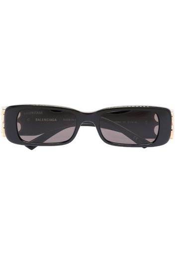 black logo rectangular sunglasses