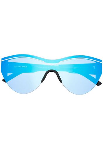 reflective round-frame sunglasses