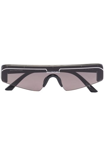 Balenciaga Eyewear BAL RECT SKI SUNGLASSES BLACK - Nero