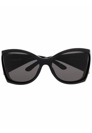 Balenciaga Eyewear Occhiali da sole a farfalla Void - Nero