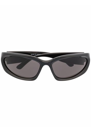 Balenciaga Eyewear Occhiali da sole con placca logo - Nero