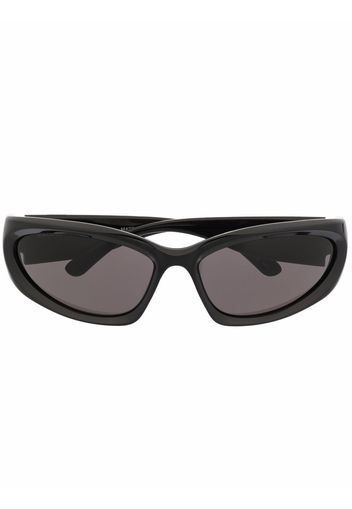 Balenciaga Eyewear Occhiali da sole ovali Swift - Nero