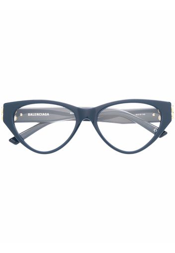 Balenciaga Eyewear Occhiali cat-eye con logo Double B - Blu