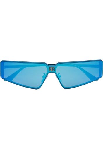 Balenciaga Eyewear mirrored geometric-frame sunglasses - Blu
