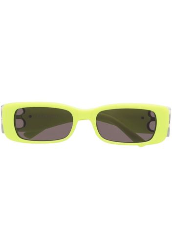 Balenciaga Eyewear Occhiali da sole rettangolari - Giallo