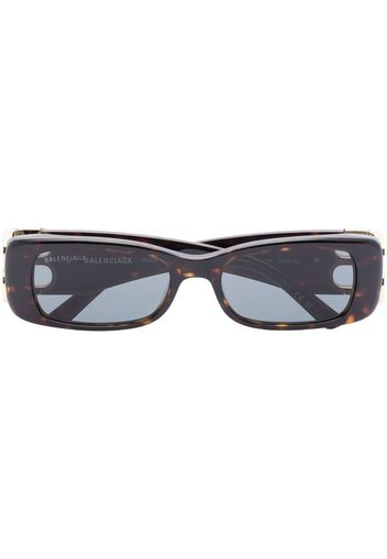 Balenciaga Eyewear tortoiseshell-effect rectangle-frame sunglasses - Nero