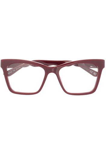 Balenciaga Eyewear logo square-frame glasses - Rosso