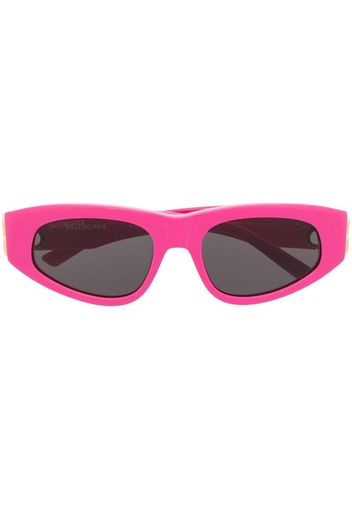 Balenciaga Eyewear logo-plaque cat-eye sunglasses - Rosa