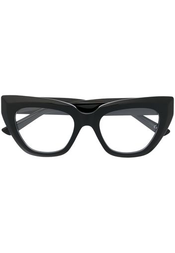 Balenciaga Eyewear Occhiali cat-eye con placca logo - Nero