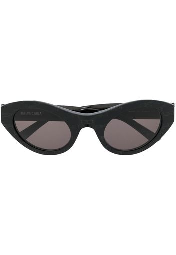 Balenciaga Eyewear logo-embossed round-frame sunglasses - Nero