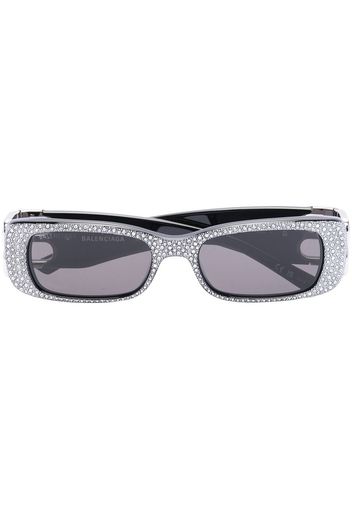 Balenciaga Eyewear crystal-embellished square-frame sunglasses - Argento