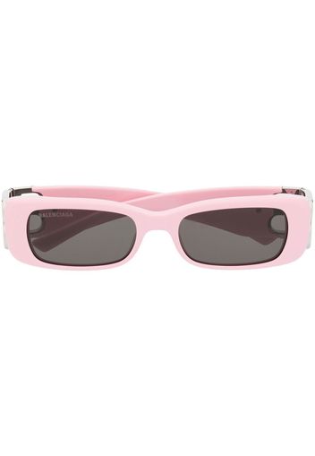 Balenciaga Eyewear Occhiali da sole squadrati con decorazione - Rosa