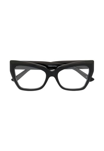 Balenciaga Eyewear Occhiali squadrati con placca logo - Nero