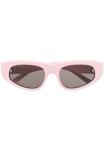 Balenciaga Eyewear Occhiali da sole cat-eye con placca logo - Rosa