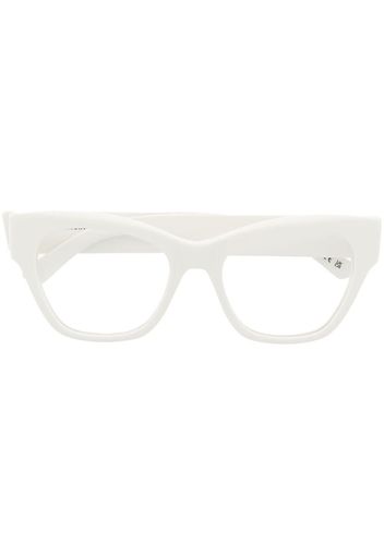 Balenciaga Eyewear Occhiali cat-eye con logo inciso - Bianco