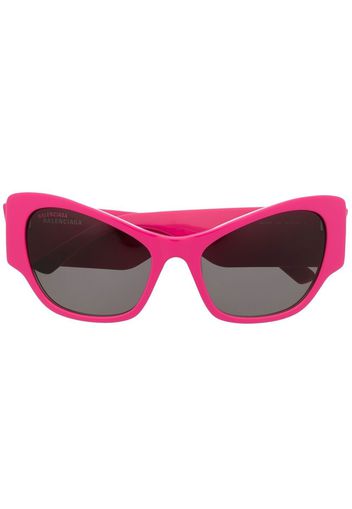Balenciaga Eyewear enamelled-logo cat-eye frame sunglasses - Rosa