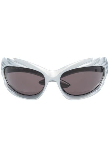 Balenciaga Eyewear Spike rectangle-frame sunglasses - Argento